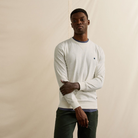 Sweat Faguo Homme DONON Ecru Cloane Vannes S21SW0108 ECR10