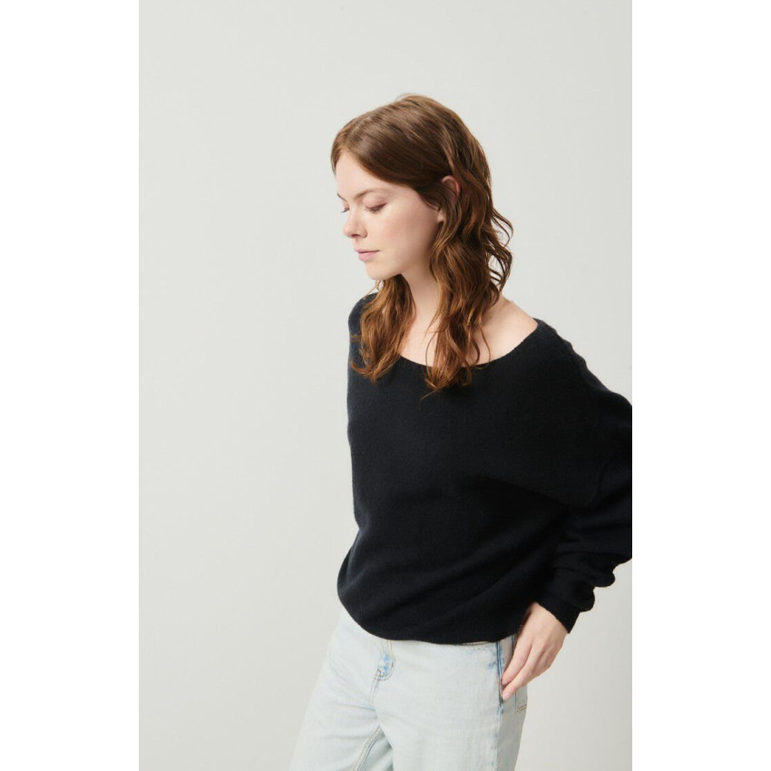Pull Femme American Vintage DAMSVILLE NOIR Cloane Vannes DAM225H24