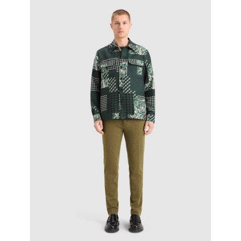 Veste Scotch & Soda Homme PATCHWORK Vert Cloane Vannes 178639 7601