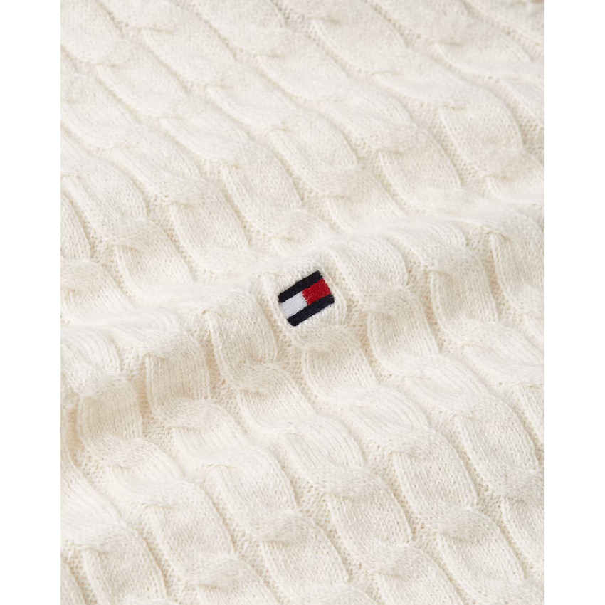Pull Femme Tommy Hilfiger CABLE FINE Ecru Cloane Vannes WW0WW44987
