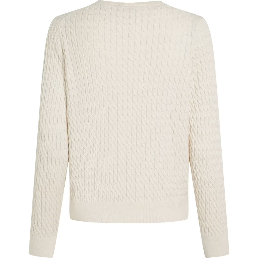 Pull Femme Tommy Hilfiger CABLE FINE Ecru Cloane Vannes WW0WW44987