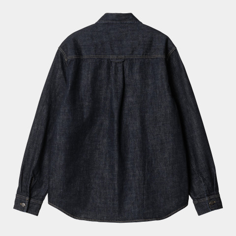 Chemise Homme Carhartt Wip LINCOLN Denim Dark Cloane Vannes I034735 01 02