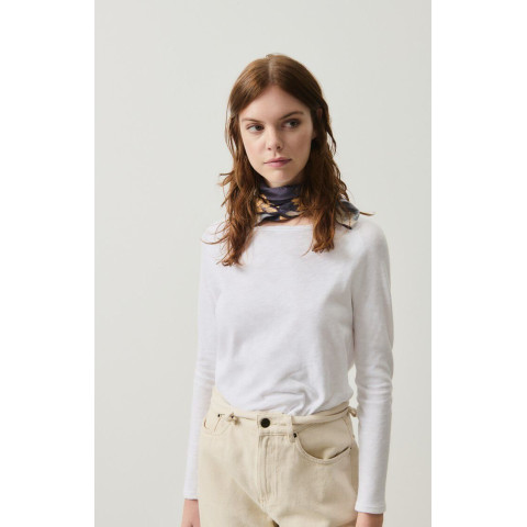 T-Shirt Manches Longues American Vintage Femme SONOMA Blanc Cloane Vannes SON31GE25