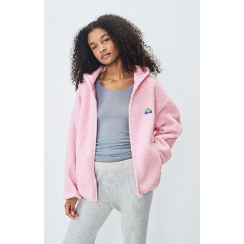 Veste Polaire à Capuche American Vintage Femme HOKTOWN Rose Clair Cloane Vannes HOK16EE25