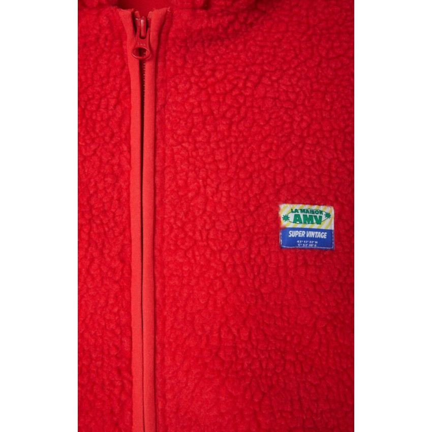 Veste Polaire à Capuche American Vintage Femme HOKTOWN Rouge Cloane Vannes HOK16EE25