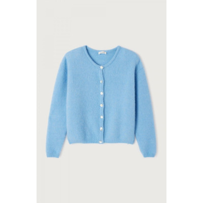 Gilet Femme American Vintage VITOW Bleu Ciel Cloane Vannes VITO19EE25