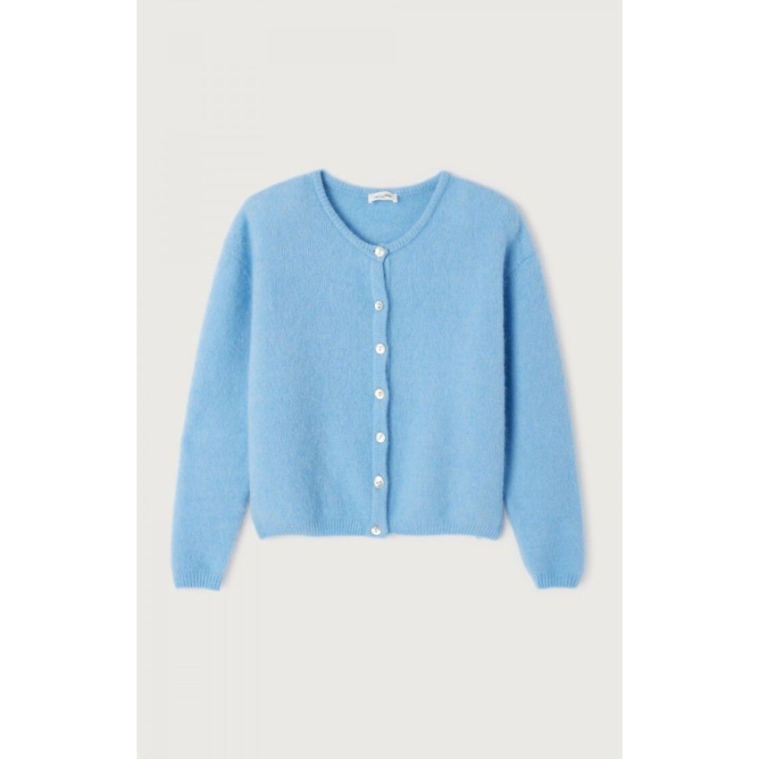 Gilet Femme American Vintage VITOW Bleu Ciel Cloane Vannes VITO19EE25