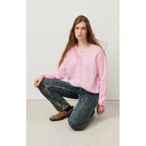 Gilet Femme American Vintage VITOW Rose Clair Cloane Vannes VITO19EE25