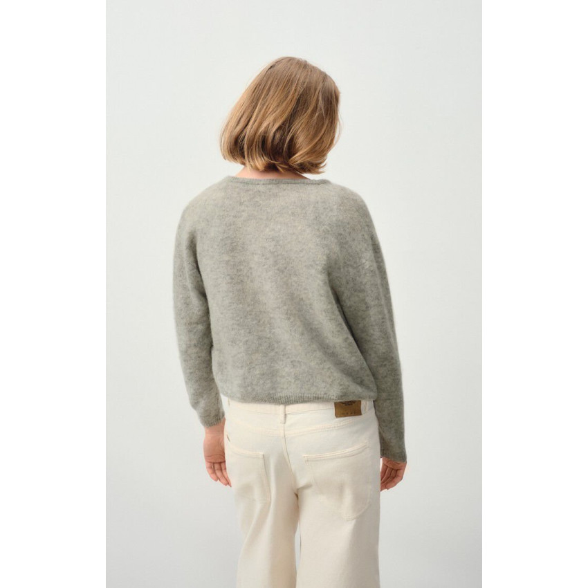 Gilet Femme American Vintage VITOW Gris Clair Cloane Vannes VITO19EE25