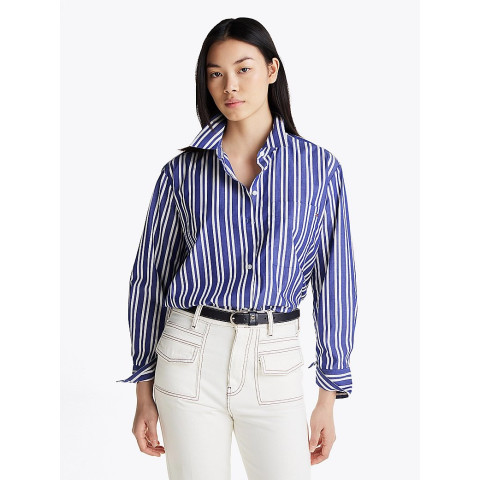 Chemise Tommy Hilfiger Femme ESSENTIAL Bleu Marine Cloane Vannes WW0WW45612