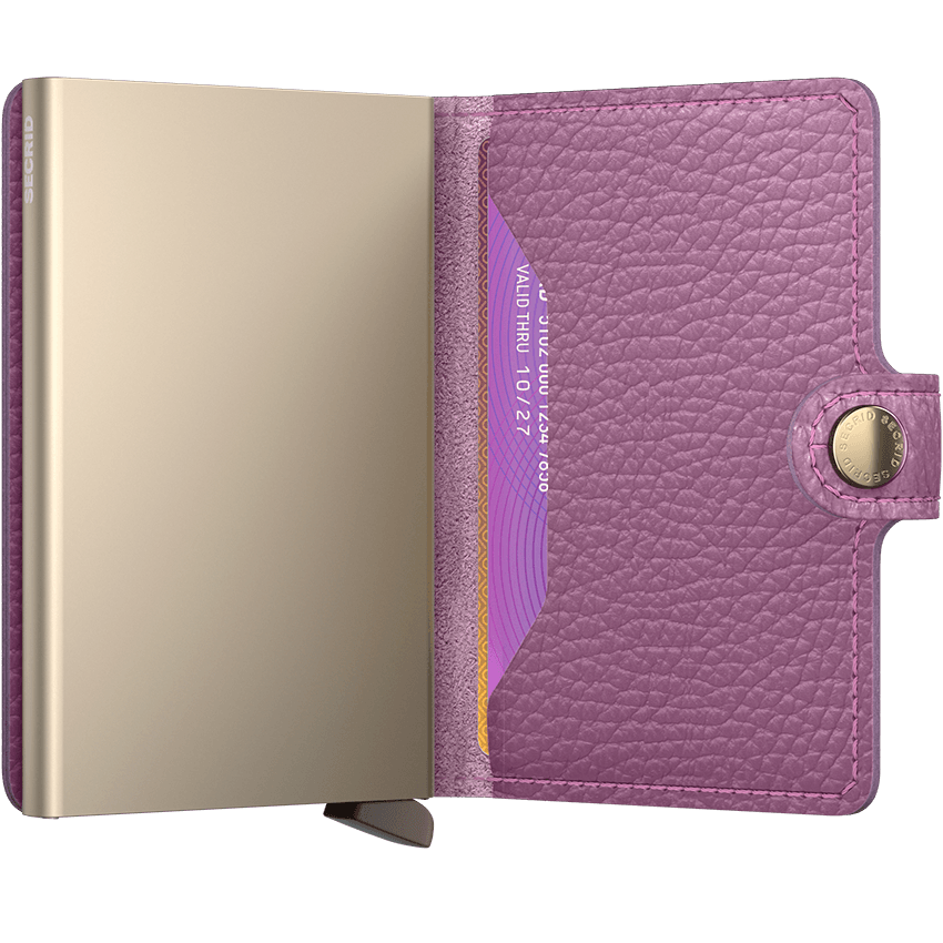 Porte Cartes Secrid MINIWALLET PEBBLE Rose Cloane Vannes MPE-ORCHID