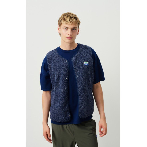 Veste Polaire Sans Manches American Vintage Homme HOKTOWN Bleu Nuit Cloane Vannes MHOK16AE25