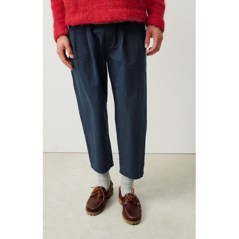 Pantalon Homme American Vintage RYGYBAY Bleu Marine Cloane Vannes MRYG10A E25