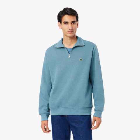 Pull Homme Lacoste DEMI ZIP Bleu Mer Cloane Vannes SH1927