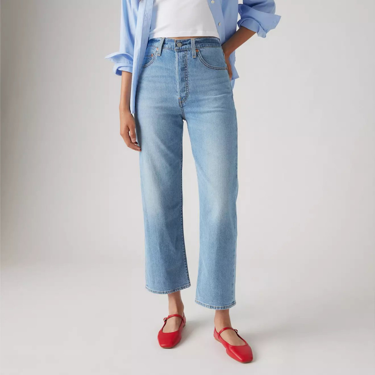 LEVI'S® Jean Femme RIBCAGE ANKLE Denim Light E-Shop CLOANE