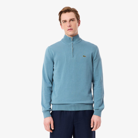 Pull Homme Lacoste DEMI ZIP Bleu Cloane Vannes AH1980 HD9