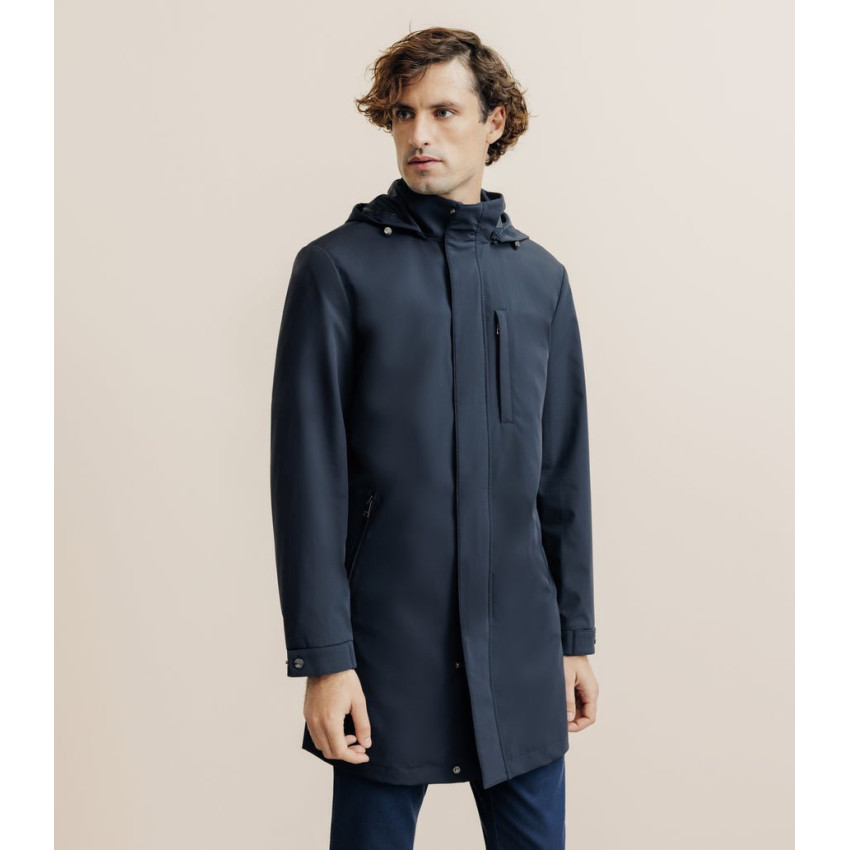 Parka Longue Izac Homme RISE Bleu Marine Cloane Vannes MTE25RISE