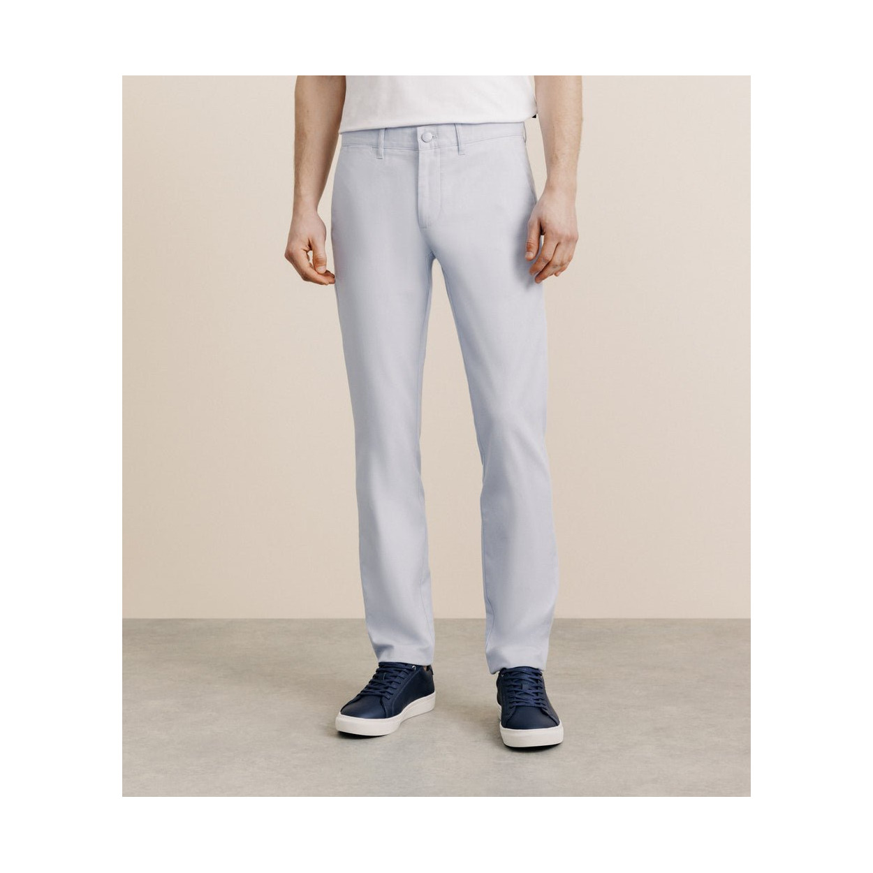 Pantalon Homme Chino Bleu Ciel Femme IZAC Pantalon Chino