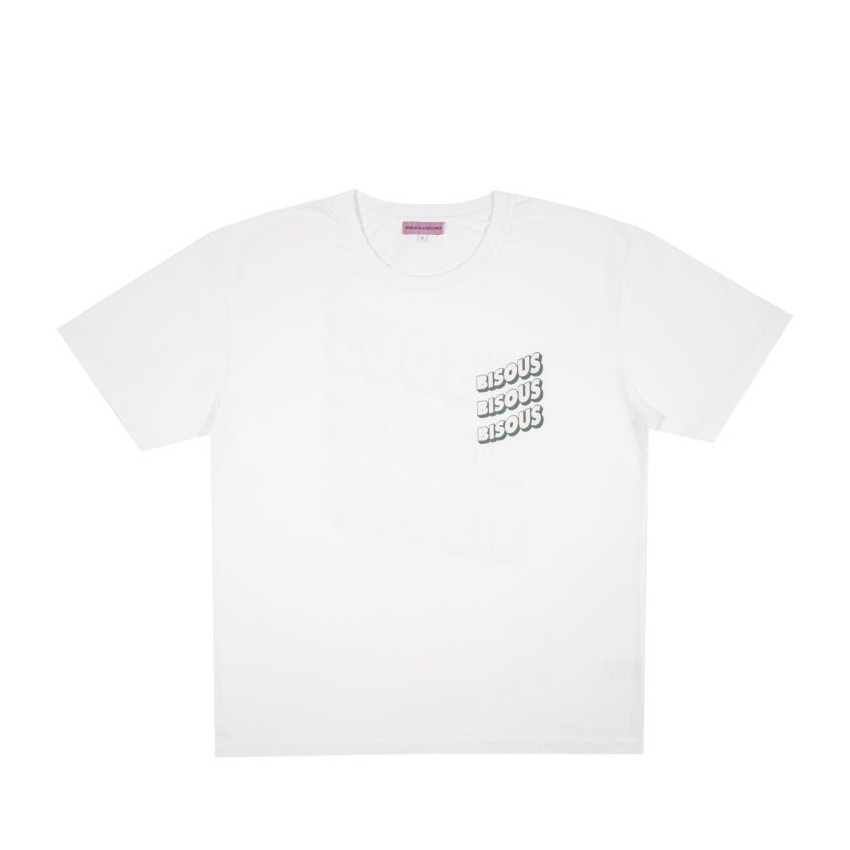 T-Shirt Mixte Bisous Skateboards SONICS Blanc Cloane Vannes