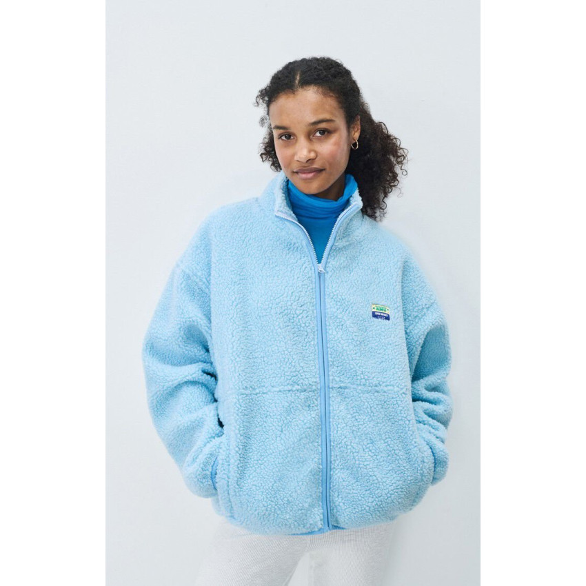 Veste Polaire Femme American Vintage HOKTOWN Bleu Ciel Cloane Vannes HOK16C E25