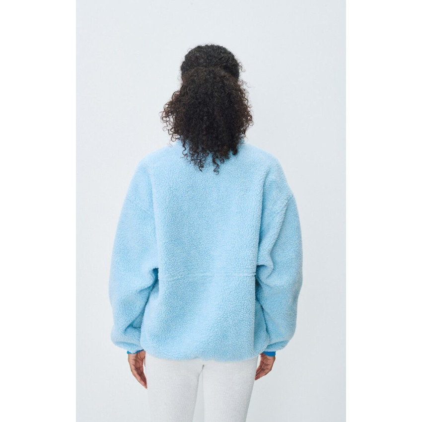 Veste Polaire Femme American Vintage HOKTOWN Bleu Ciel Cloane Vannes HOK16C E25