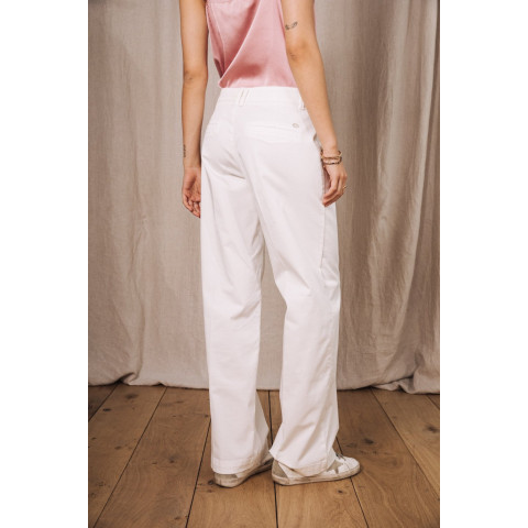 Pantalon Femme Freeman T Porter NICKIE FELICITA Blanc Cloane Vannes 00025145 FELH23