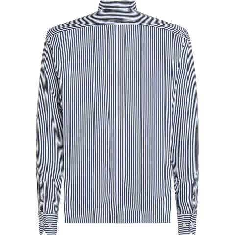 Chemise Rayée Tommy Hilfiger Homme POPLIN Bleu Marine Cloane Vannes MW0MW36932 0A5