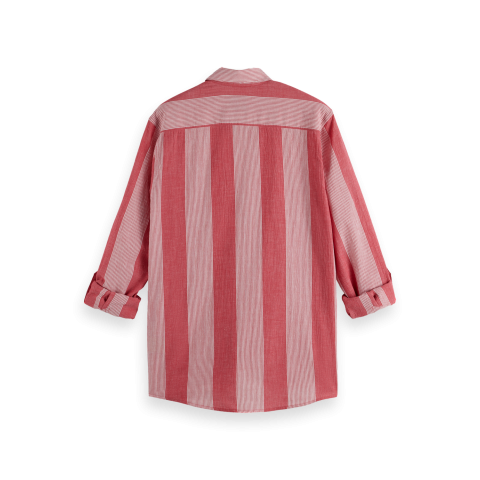 Chemise Homme Scotch & Soda CRINKLED Rouge Cloane Vannes 180021 610