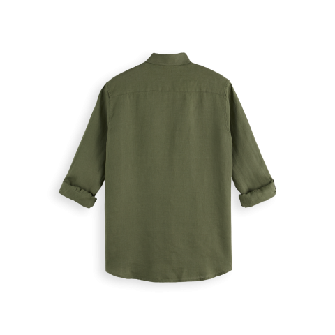 Chemise en Lin Scotch & Soda Homme LINEN Kaki Cloane Vannes 180016