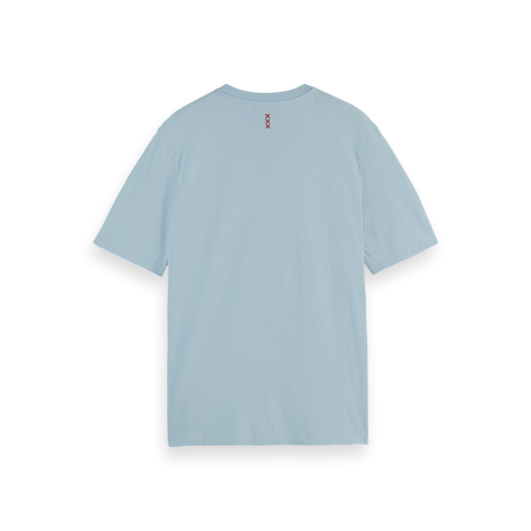 T-Shirt Homme Scotch & Soda CROSSES Bleu Ciel Cloane Vannes 180045