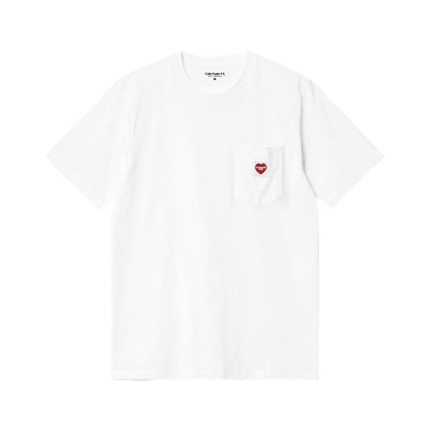 T-Shirt Homme Carhartt Wip POCKET HEART Blanc Cloane Vannes I032128