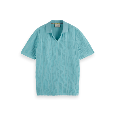 Polo Homme Scotch & Soda JACQUARD Bleu Cloane Vannes 180100