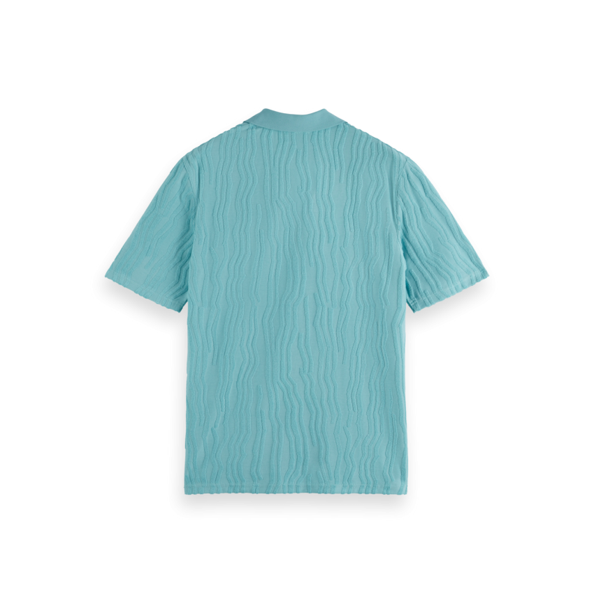 Polo Homme Scotch & Soda JACQUARD Bleu Cloane Vannes 180100