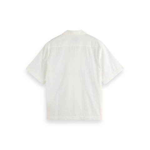 Chemise Manches Courtes Scotch & Soda Homme EMBROIDERED Blanc Cloane Vannes 180033 101