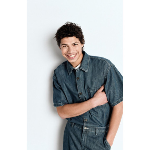 Chemise American Vintage Manches Courtes Homme OZYR Denim Cloane Vannes MOZY06A E25