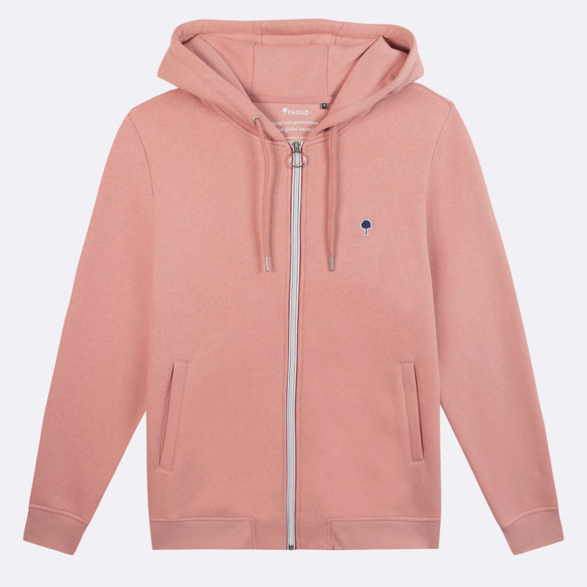 Sweat Zippé Faguo Homme MESNIL Rose Cloane Vannes S25SW0103 PIN10