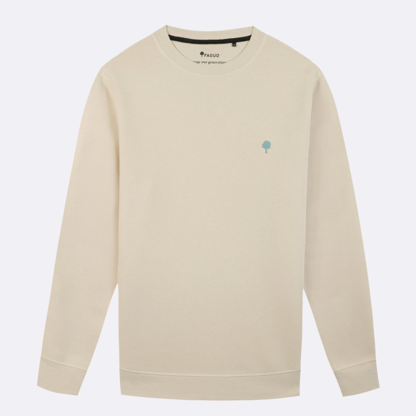Sweat Faguo Homme DONZY Ecru Cloane Vannes S25SW0101 ECR02