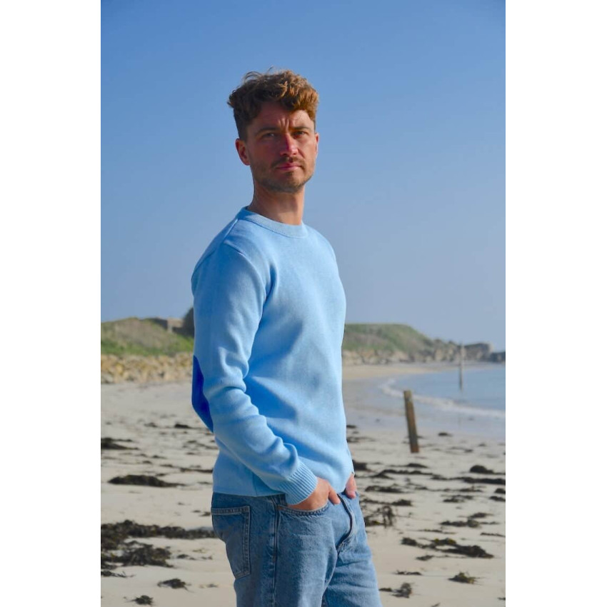 Pull Marin Optimist Sud Finistère Homme FREDDY Bleu Ciel Cloane Vannes