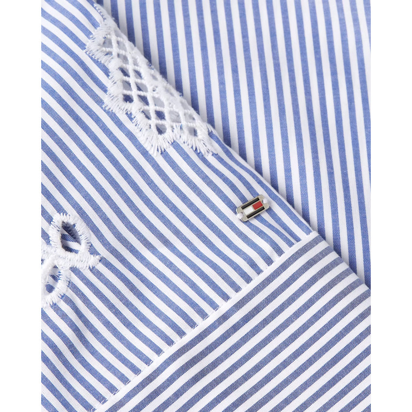 Chemise Femme Tommy Hilfiger BRODERIE ANGLAISE Bleu Ciel Cloane Vannes WW0WW44693 0Y9