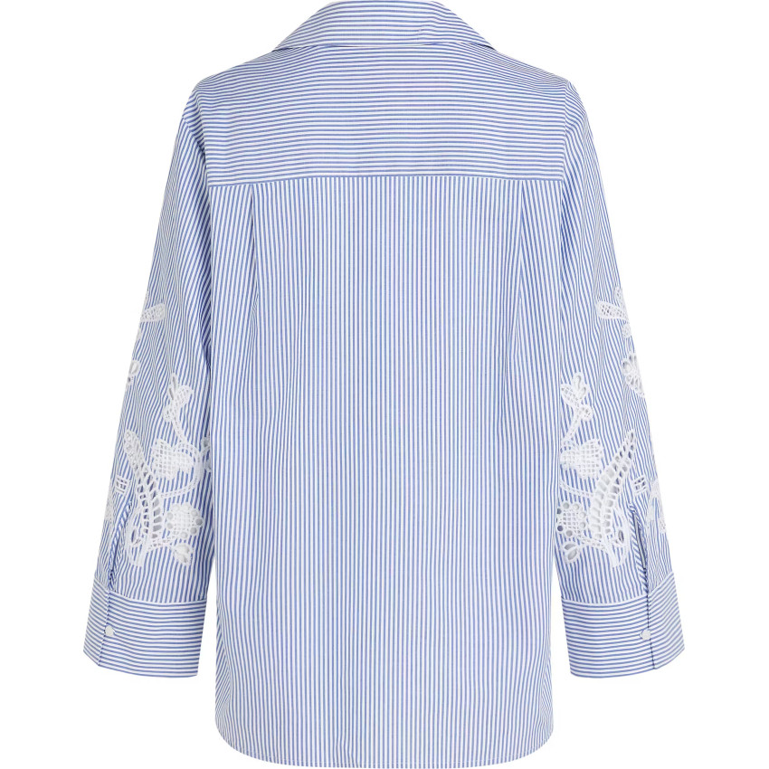 Chemise Femme Tommy Hilfiger BRODERIE ANGLAISE Bleu Ciel Cloane Vannes WW0WW44693 0Y9