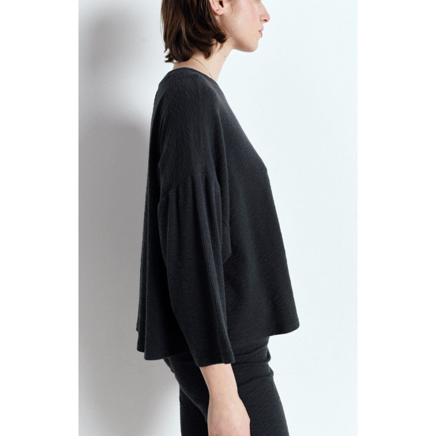 T-Shirt Manches Longues American Vintage Femme YRUKI Anthracite Cloane Vannes YRU02A E25