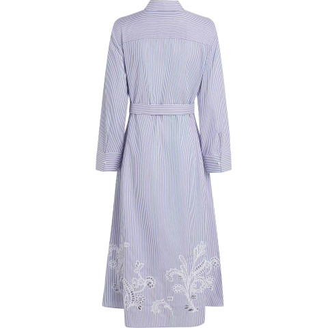 Robe Femme Tommy Hilfiger BRODERIE ANGLAISE Bleu Ciel Cloane Vannes WW0WW44660 0Y9