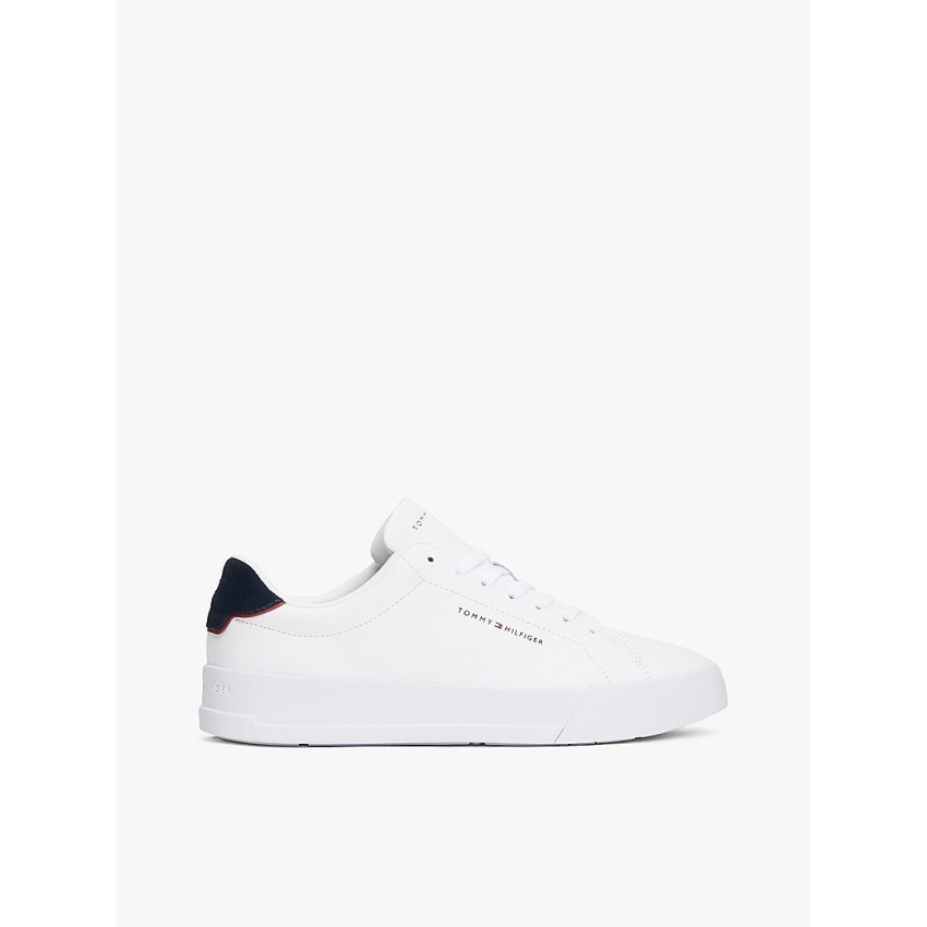Baskets Tommy Hilfiger Homme COURT Blanc Cloane Vannes FM0FM05367 0LD