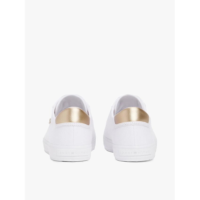 Baskets Tommy Hilfiger Femme CANVAS Blanc Cloane Vannes FW0FW08647 YBS
