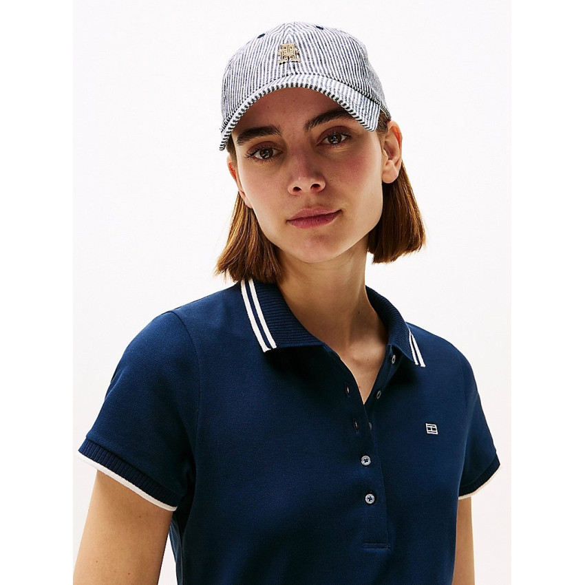 Casquette en Lin Femme Tommy Hilfiger PREMIUM BEACH Bleu Marine Cloane Vannes AW0AW17141