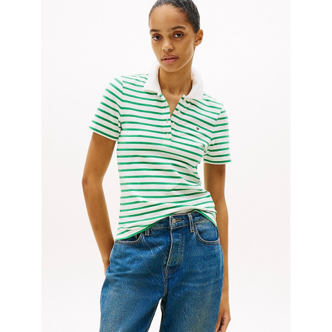 Polo Femme Tommy Hilfiger COLLECTION 1985 Vert Cloane Vannes WW0WW43225