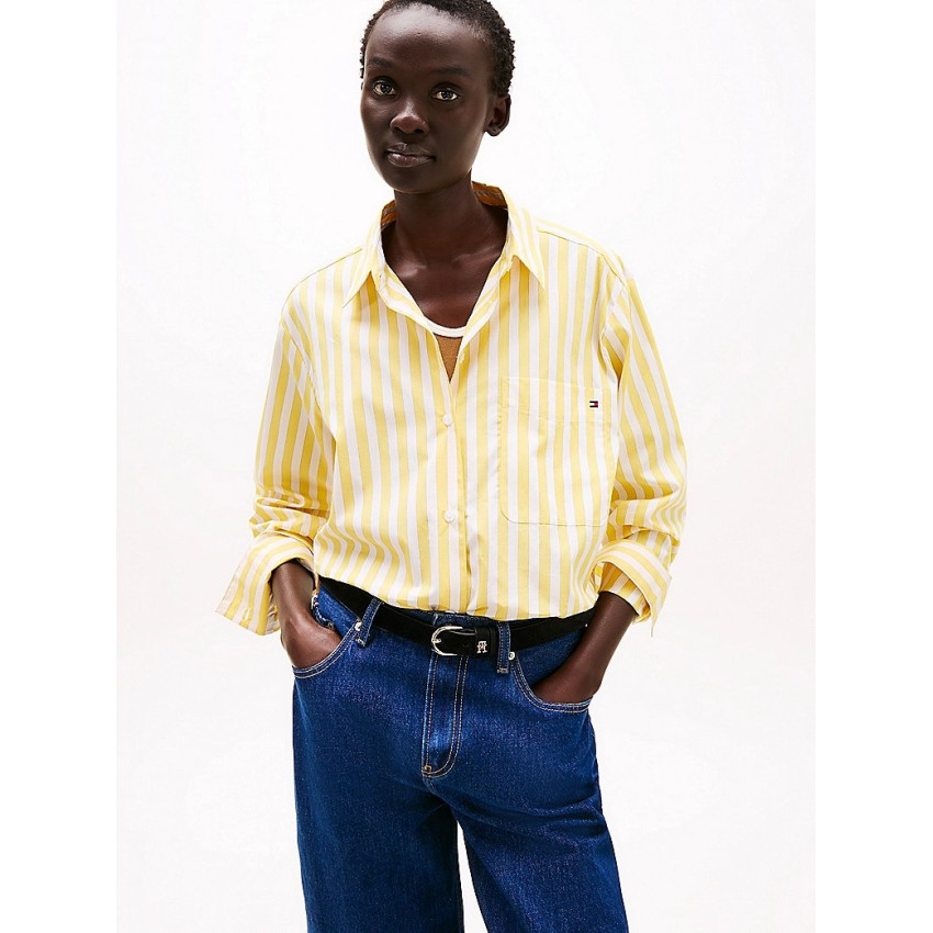 Chemise Femme Tommy Hilfiger ESSENTIAL Jaune Cloane Vannes WW0WW45612 0FT