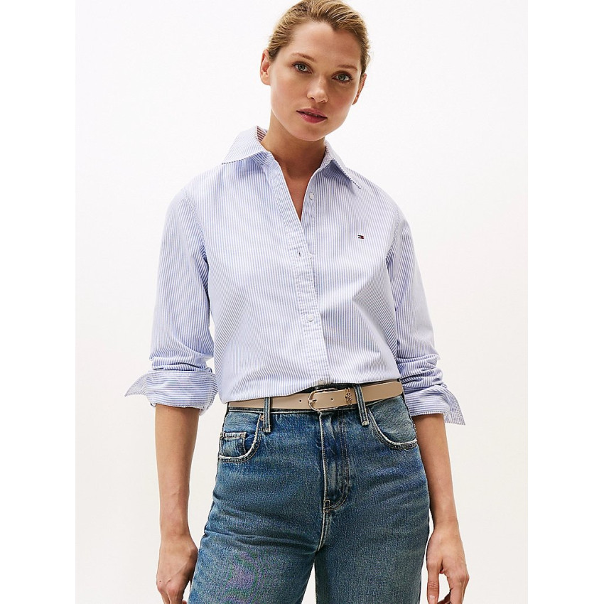 Chemise Tommy Hilfiger Femme OXFORD Bleu Cloane Vannes WW0WW46111
