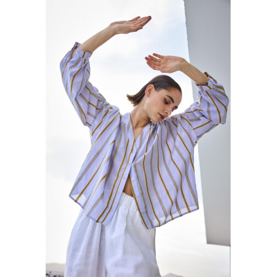 Bonnegueule Charcoal Bonne Gueule Hoodie Chemise Lin Femme