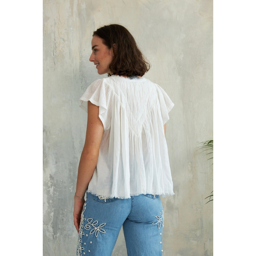 Haut Femme Chicosoleil HARI Blanc Cloane Vannes